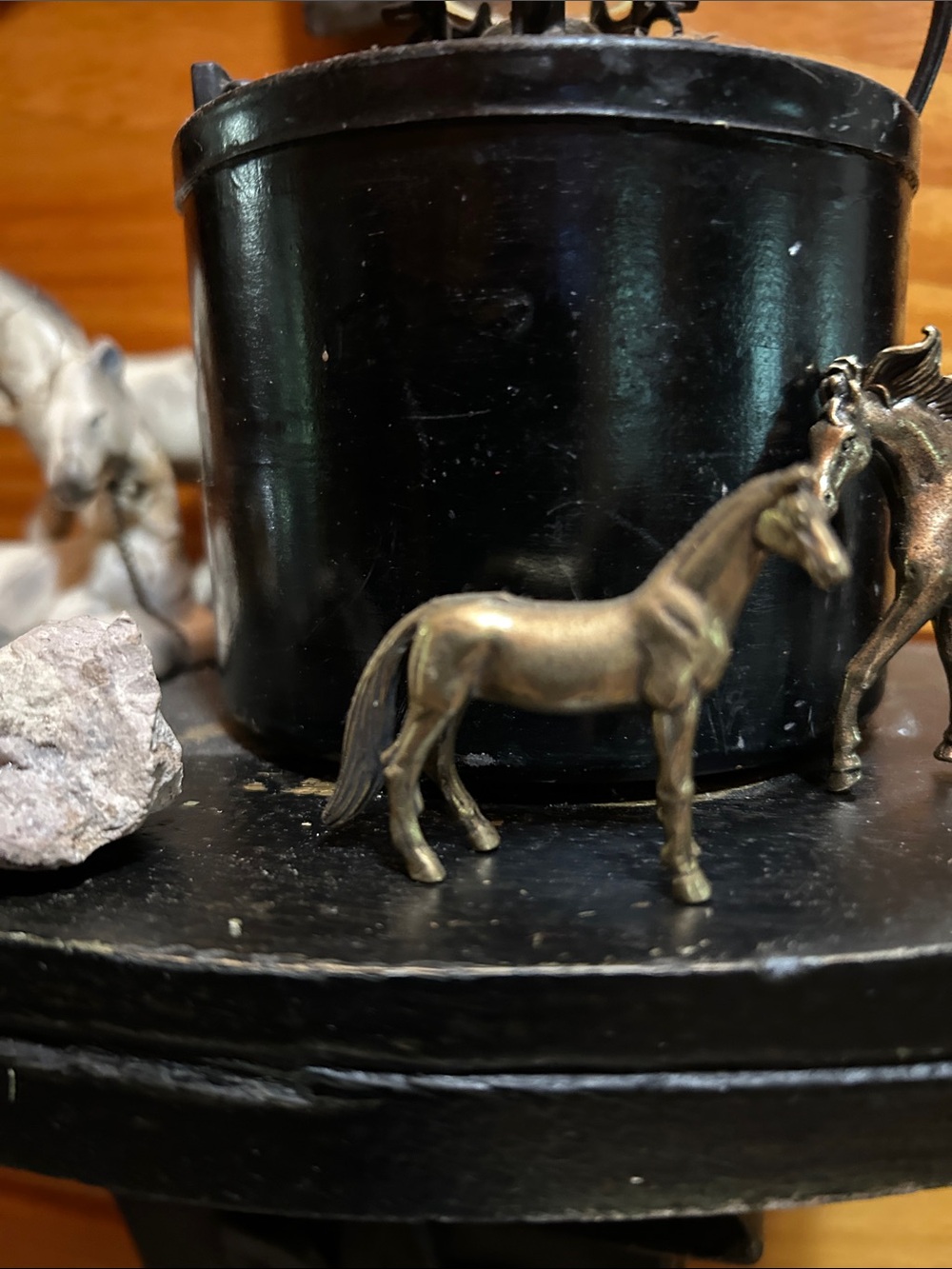 Bronze-Tone Equestrian Sculpture Accent - Home Art Horse Figurine